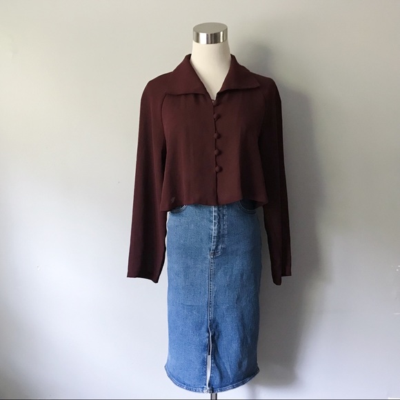 Asos Stretch Denim Jean High Waist Pencil Skirt - Picture 3 of 6